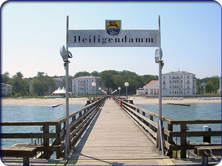 Blick auf Heiligendamm von der Seebrücke aus